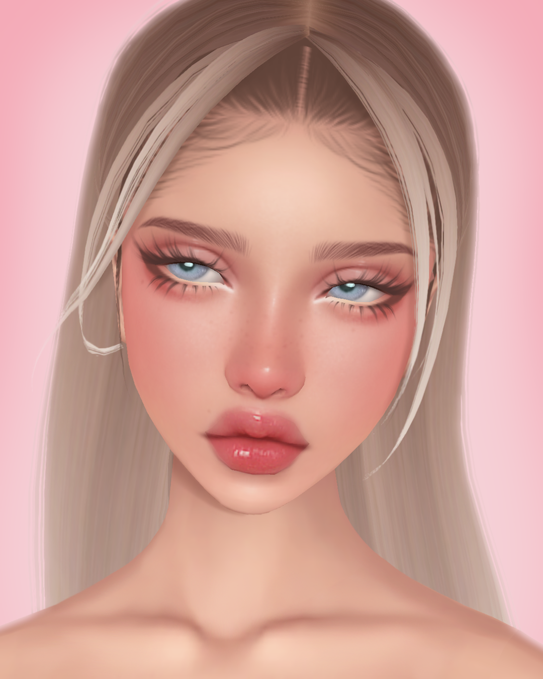 Imvu Mesh Head texture file made by Kisa